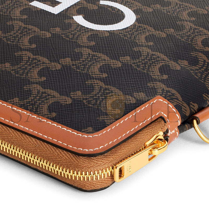 CELINE SMALL POUCH WITH STRAP CUIR TRIOMPHE 10J502FES.04LU (25*17.5*1cm) CELINE SMALL POUCH WITH STRAP CUIR TRIOMPHE 10J502FES.04LU (25*17.5*1cm)